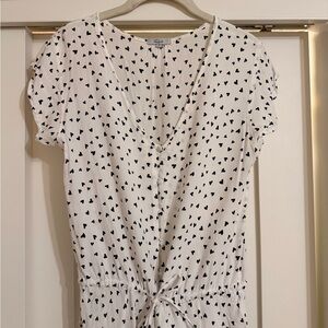 Rails White and Black Patterned Blouse
